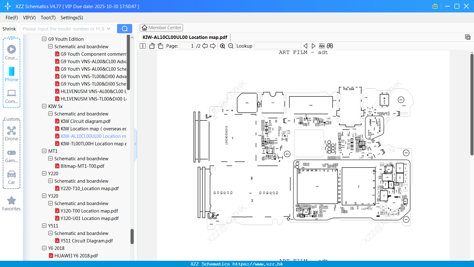 Huawei KIW-AL10CL00UL00 Location Map
